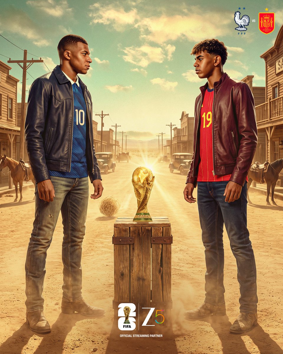 ZEECorporate's tweet photo. When the dust settles, only one contender will remain.

France and Spain face off tonight in the FIFA World Cup 2026™️ semi-final, with a place in the Final on the line.

Poora India Watchega, LIVE and exclusive on #ZEE5.

#FootballWorldCup2026 #HomeOfSports #WatchTheAction https://t.co/kahpsgjaRM