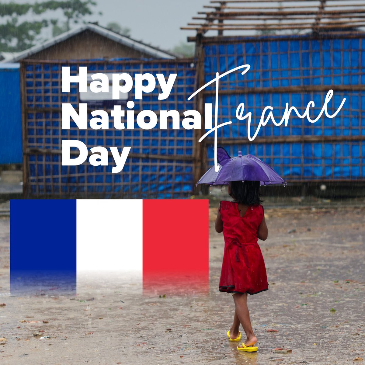 UNHCR_BGD's tweet photo. Bonne Fête Nationale! 🇫🇷

On France's National Day, we thank the people of France for their steadfast solidarity with Rohingya refugees in 🇧🇩.

Merci for helping UNHCR stand with those forced to flee. 💙 https://t.co/WCWg3PGRDA