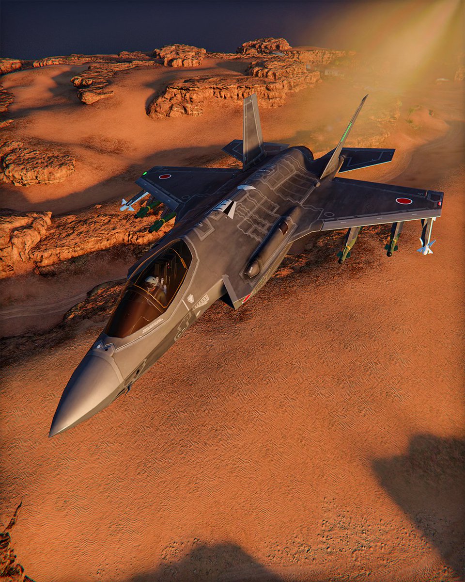 MWTankBattles's tweet photo. The new Japanese Tier IV F-35AX is ready to show the modern way of the warrior.

🔥 6 tons of fury: Type 12 STS &amp; AGM-158A deal insane damage with up to 600 mm pen.
🥷 Ninja mode: 30% stealth guarantees you strike first.

Catch it in the Tidal Front event!
#MWT #tankbattles https://t.co/K3V6FNjomR