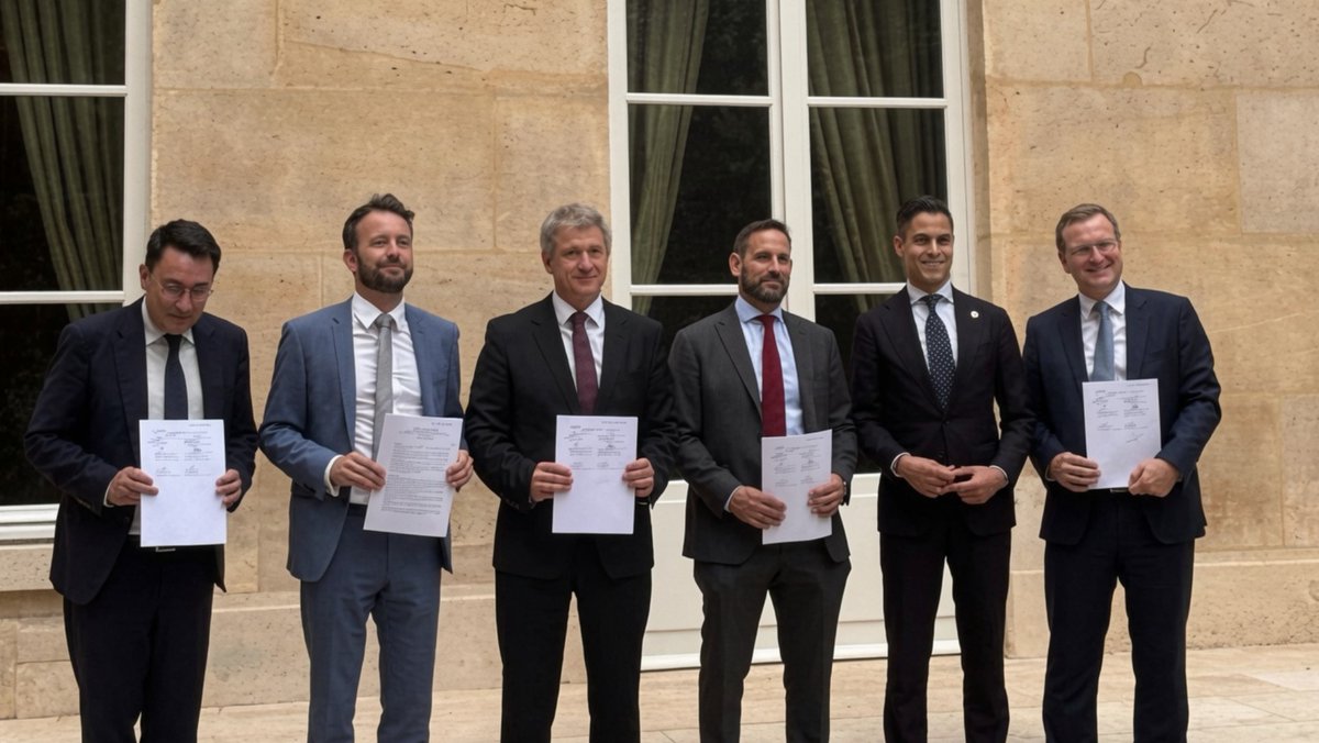 TheatrumBelli's tweet photo. Cinq groupes #industriels de #défense (#Thales, #Airbus Defence and Space, #Destinus, #MBDA Deutschland et #Safran Electronics & Defense) ont signé une lettre d’intention visant à créer le consortium Bliksem EXO, un partenariat destiné à développer, qualifier, produire et soutenir un intercepteur exo-atmosphérique européen.
La signature a eu lieu au ministère français de l’Europe et des Affaires étrangères, lors de la réunion inaugurale de la coalition anti-#balistique, en présence du Premier ministre néerlandais Rob Jetten.
---
Lire la suite : https://t.co/aPv62U6CRN
---
@thalesgroup
@MBDADeutschland
@AirbusDefence
@DestinusDefence
@SAFRAN