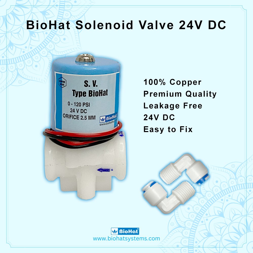 biohatsystems's tweet photo. ⚙️ Solenoid Valve (SV) 24V DC💧

✅ 24V DC operation for efficient performance
✅ Original copper coil for superior durability &amp; reliability

👉 Buy: https://t.co/Q3pl3hUlGW
📞 Contact Us: +91 7350347467

#SolenoidValve #24VDC #SV #ROSpareParts #BioHatSystems https://t.co/JEdjBK7S2C
