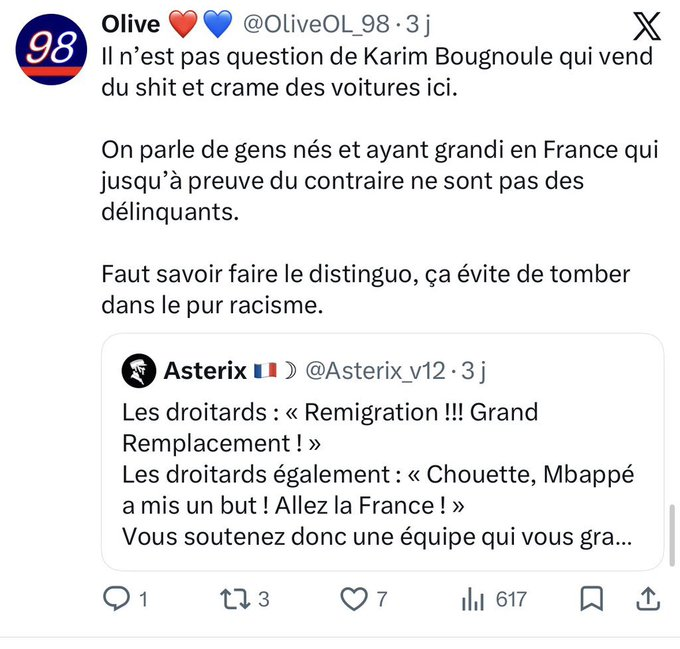 Omolfmh's tweet photo. @Loaninho_ Vu que tu as bloqué les réponses sous ton autre post de fils de pute , ce n'est pas problèmatique ça ? https://t.co/hB418Ng1bX