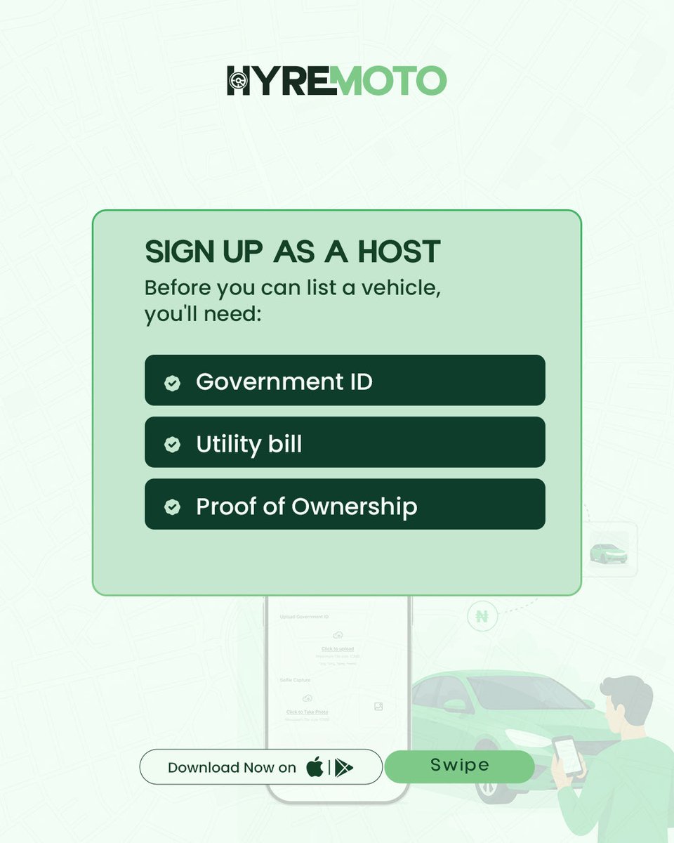 hyremoto's tweet photo. Swipe to view everything you need to become a verified host on Hyremoto.

Our verification process helps us keep the platform safe for both hosts and renters.

Send us a dm if you have more questions https://t.co/4zg4kaU1Vf