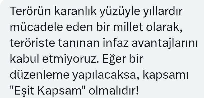 esra_atmc's tweet photo. @TmrOsmanagaoglu SüreçYasası EşitÖzgürlük
#EşitKapsamEşitAF
#TekÇözümGenelAF
#HerkeseİkinciŞans
Terörsüz Türkiye
@dbdevletbahceli
@MHP_Bilgi https://t.co/AirepzVlkE