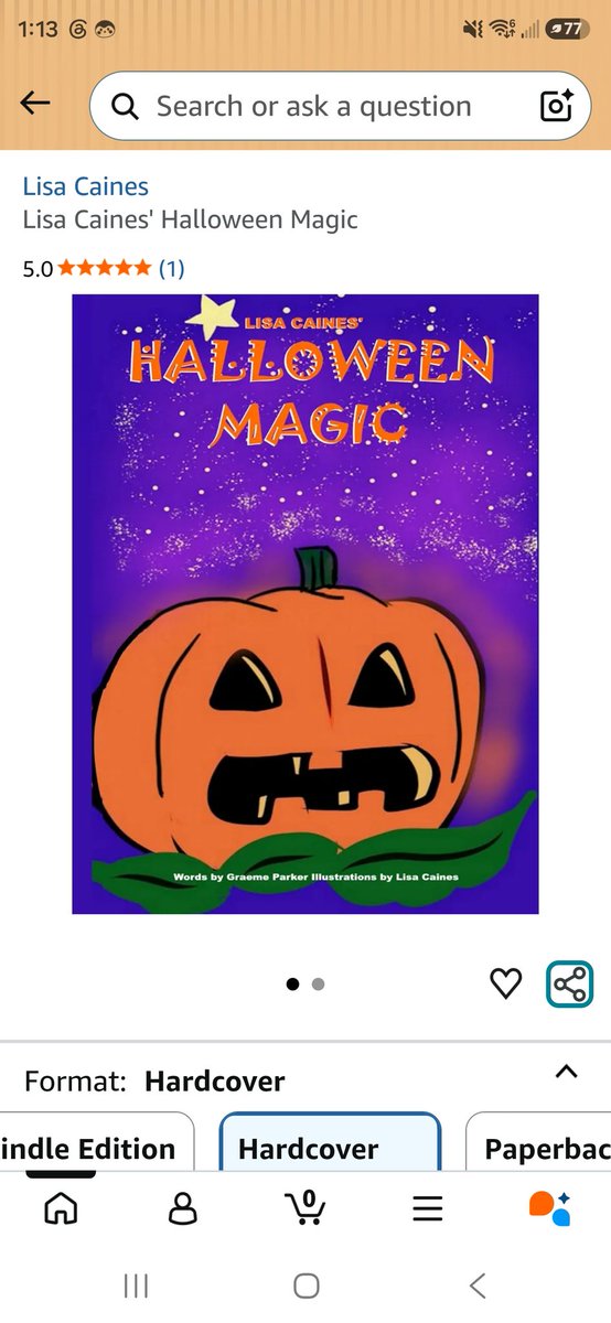 artlisa84's tweet photo. Good morning.  I have a Halloween book for sale on Amazon.  If anyone would like to give me an early birthday present 🎁 please retweet. I'd like to sell a copy. Only $10 on Kindle. 🙂🙂 https://t.co/jc3grZpsf9