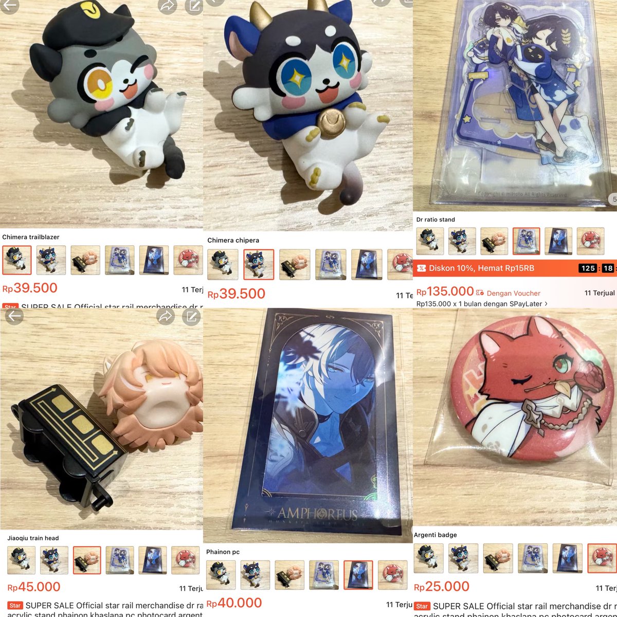 Yuiberryy's tweet photo. SALE SUPER DEAL (harga before voucher diskon)
Co shopee: https://t.co/izYwbsLKro

- chimera trailblazer chipera
Dr ratio standee stand phainon photocard pc jiaoqiu figure argenti badge pin
#warunghsr #warunghonkaistarrail #warungmihoyo #warunghoyoverse #wts #wanttosell https://t.co/ez5KQ5agNN