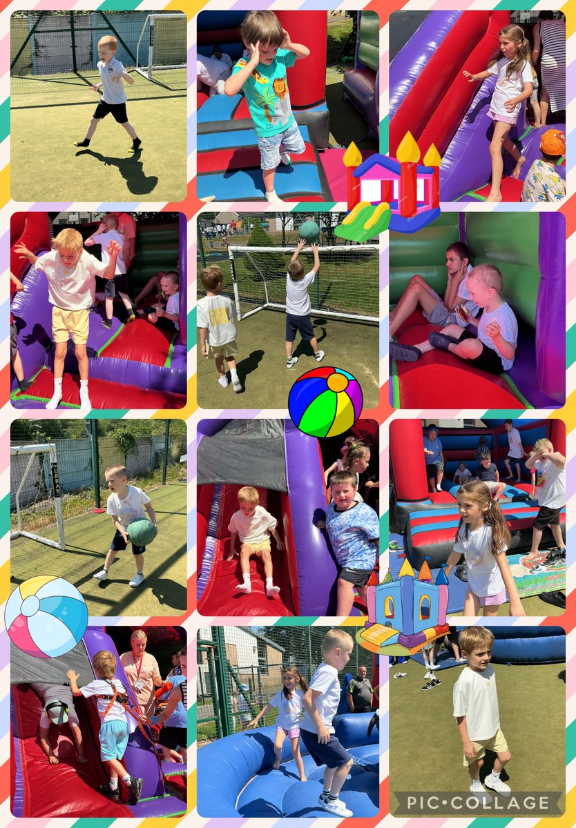 YsgolHenFelin's tweet photo. Cynefin Day festival fun in Class 4! The bouncy castle was a huge hit and the children were full of smiles, giggles and happy jumps. Such a great day together ππ°β½οΈ #YHFClass4 https://t.co/zbGpGIC0vr