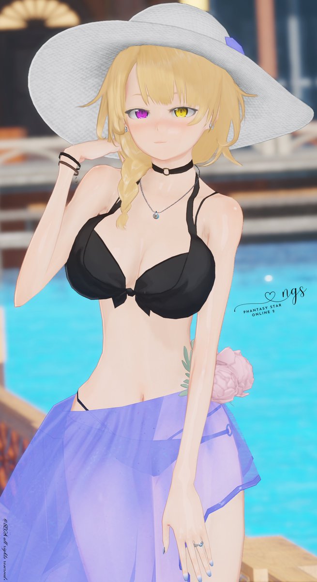 towano_hinata's tweet photo. 「……ふふ、貴方に見て貰いたくて……どうかしら…？」
#PSO2NGS_SS #メンテの日なのでssを貼る https://t.co/D7aeuFCT0F