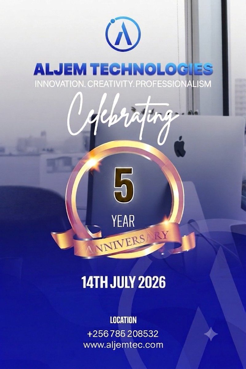 aljemtec's tweet photo. We're 5 today! 🎂🎉 
To everyone who has supported us, partnered with us, or trusted us to host and build for them since our incorporation—thank you! 
Join us in celebrating this massive milestone. 🚀✨ #ALJEMat5 https://t.co/1GZ8LqyCke