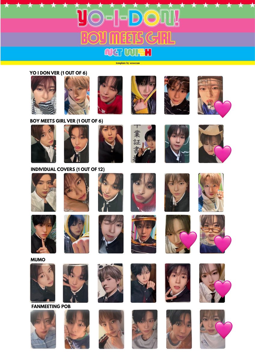 osazoo0's tweet photo. NCTWISH NCT WISH YO-I-DON BOY
MEETS GIRL トレカ 交換

【譲】 ユウシ リク シオン
【求】サクヤ

日本国内で郵送交換希望です 
まとめて交換してくださる方がいれば、優先させていただきます。

#nctwish #nctwish譲 https://t.co/W145Z64J72