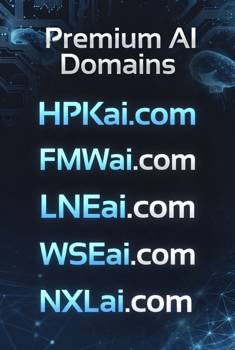 metaverse_gym's tweet photo. Premium AI domains available now! 🔥

• https://t.co/O2nNijSDGy
• https://t.co/eNzoFeJ8RL
• https://t.co/vTJ3KO9BhG
• https://t.co/3iFQ837iQr
• https://t.co/oMDRSg9C8x
Grab them on 👉 @Afternic 

#DomainForSale #AIDomains #BuyDomain https://t.co/FhQtU90m2r