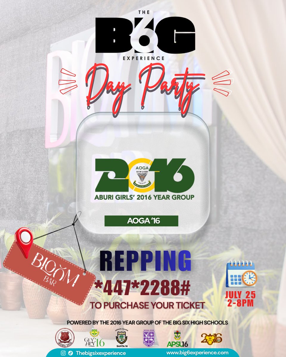 big6experience's tweet photo. The best memories are made when old friends become today's party crew.

To every AOGA member, this is your call to reconnect, celebrate, and represent Aburi Girls at The Big 6 Experience.

We'll save you a spot. ✨ https://t.co/w3dsbDARos
