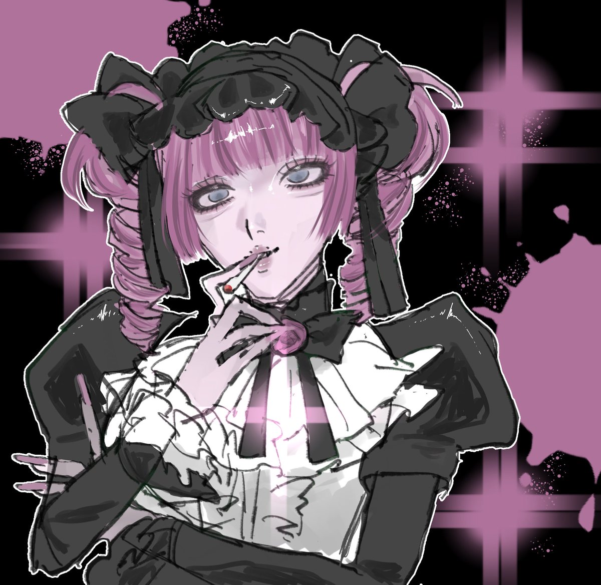 ngupvr's tweet photo. ピンク！黒！女！

#初夏の創作クラスタフォロー祭り 
#絵描きさんと繋がりたい
#絵柄が好みって人にフォローされたい https://t.co/YoSWxnujmr