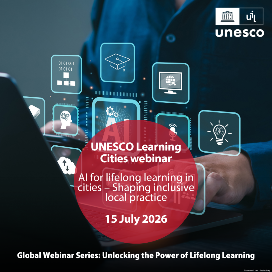 UIL's tweet photo. 🤖 How can cities use AI to strengthen inclusive lifelong learning? 

Join us tomorrow for the UNESCO Global Network of Learning Cities webinar ‘AI for lifelong learning in cities – Shaping inclusive local practice’.  

https://t.co/rpK9HTWSqr https://t.co/UkDE1g3yrA