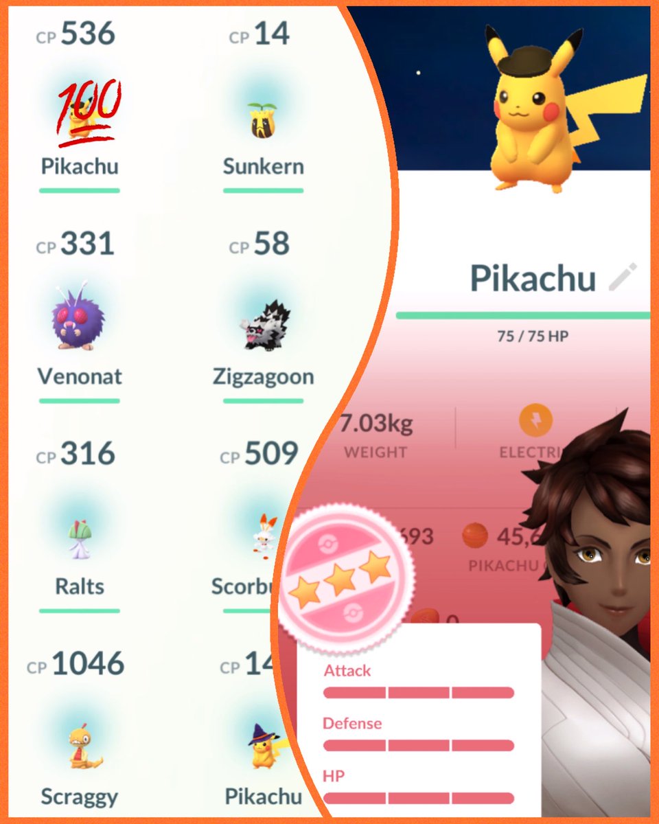 KamikeoPoGo's tweet photo. 💯#HundoPIKACHU💯
#AnniversaryPikachuCelebration
💯🍀”HUNDO!”🍀💯
... 👊🏾🐻 GRIND!
#HundoPokemon #SafariHatPikachu #PIKACHU
#HundoGameIsStrong #OnlyMatterOfTime #HundoHunter #PokemonGo https://t.co/mKjyxrSwIB