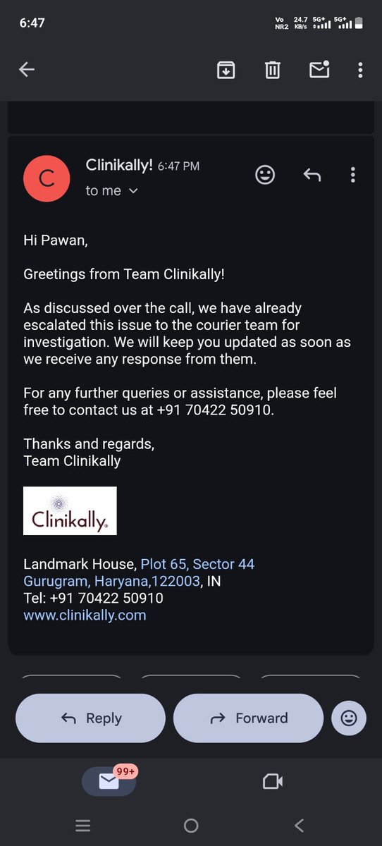 Pareek1210's tweet photo. @weareclinikally I have order something from your website 
After some days it will showing delivered 
But I have not recieved order
Now your support agent saying that they will not to do anything what is this .. ? https://t.co/kcLz0cTKUl