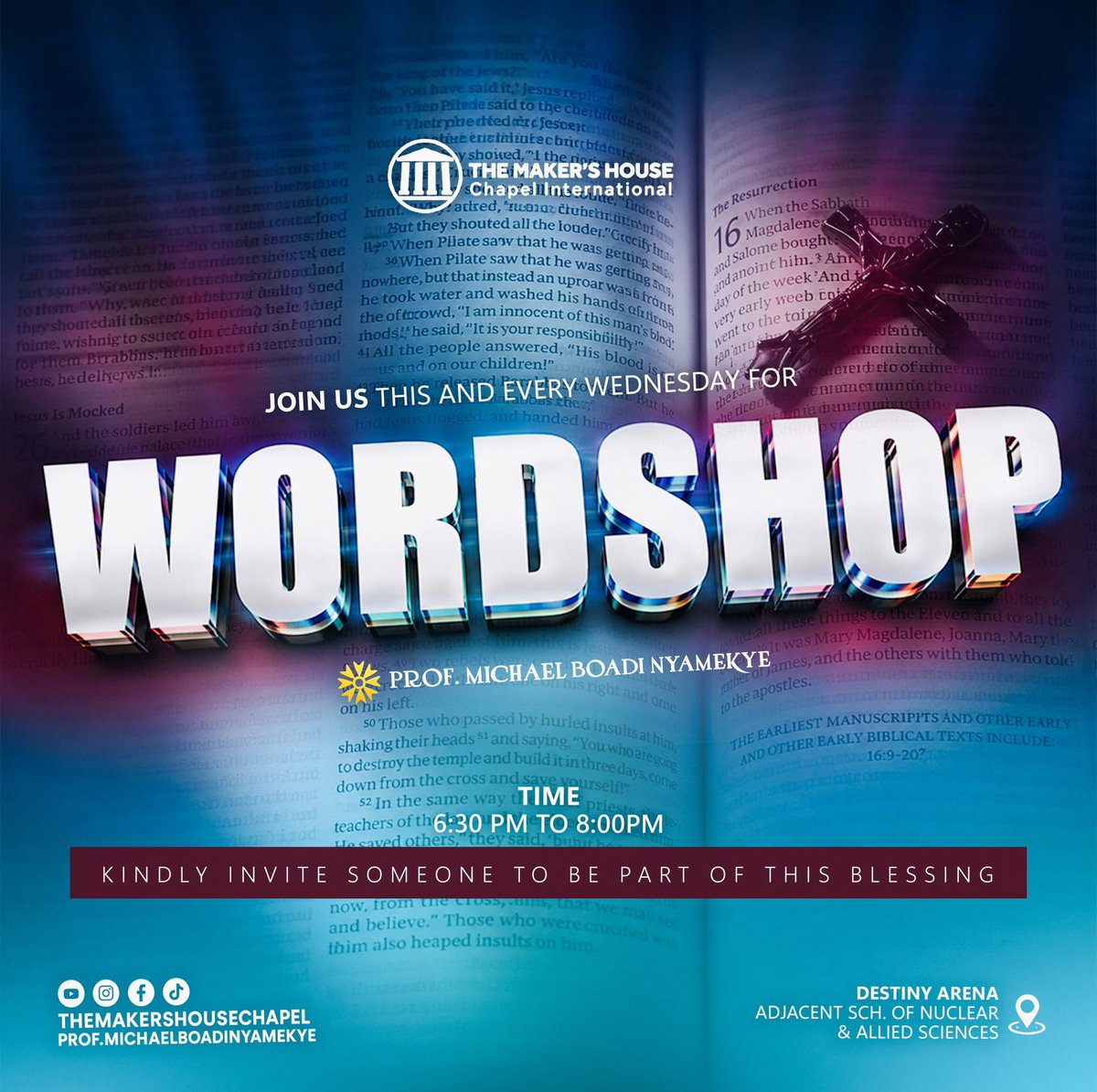 themakershouse's tweet photo. His Word is the way, the truth, and the life. Join us this and every Wednesday as we gather to hear the Word of God, grow together in His presence, and be strengthened in our faith. Come expectant, and invite someone to be part of this blessing.
#Wordshop #WeAreTMH https://t.co/5NolnYYP5G