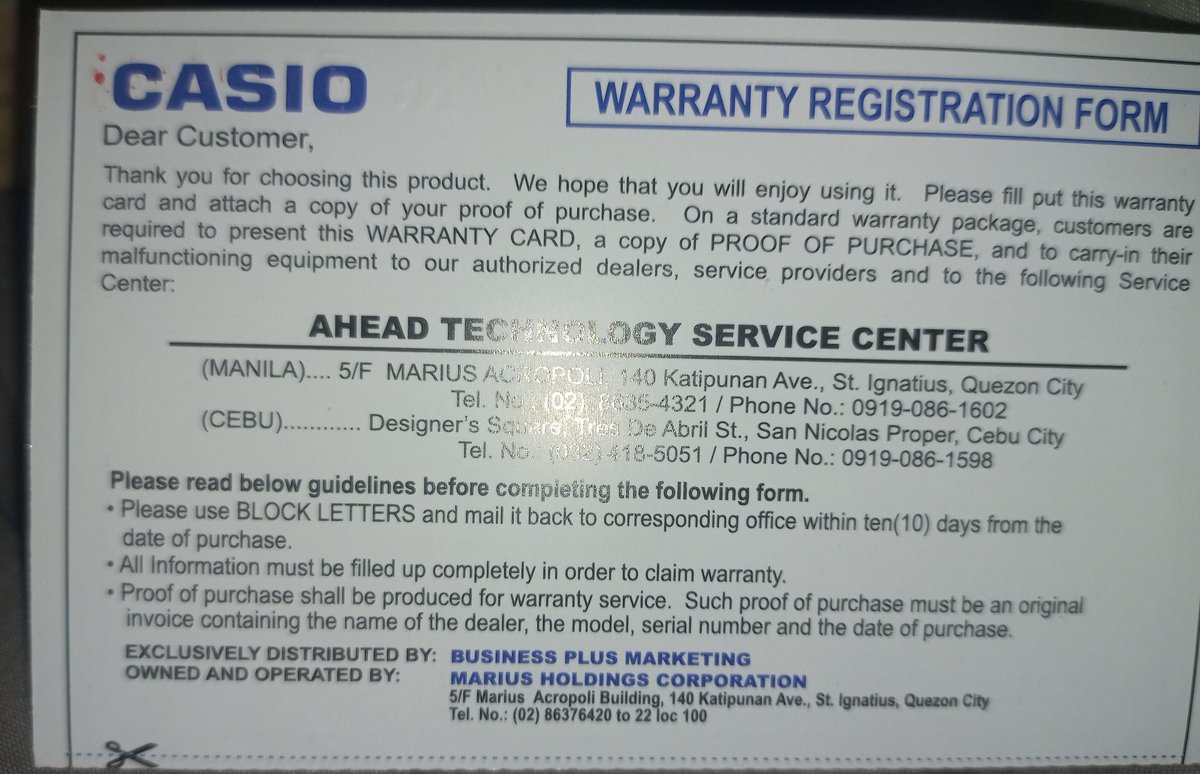 aeujhyn's tweet photo. hirap naman pala mag warranty sa casio pag online

ilaw pa ba mag mail nito sakanila?? https://t.co/QsxKGiNFZd