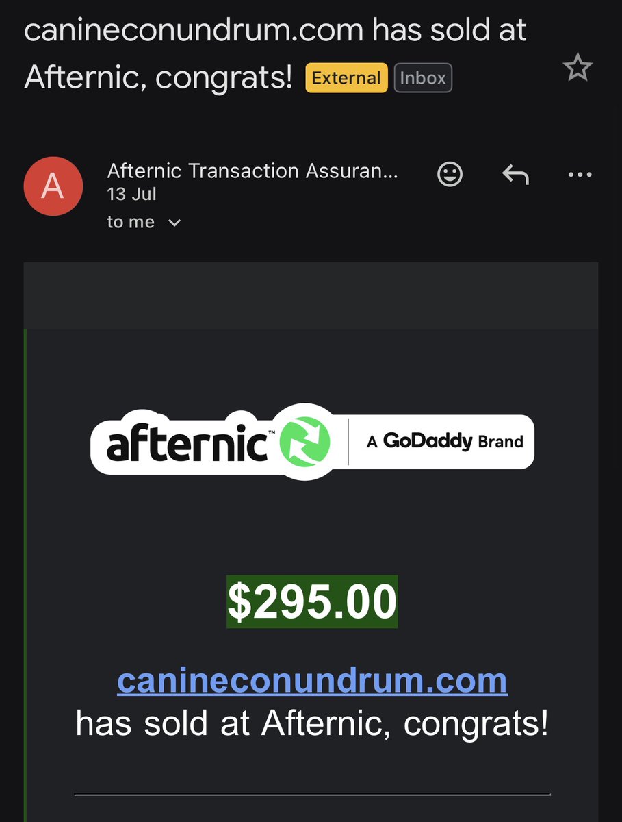 neokiddomains's tweet photo. 🚀 SOLD! Another premium domain finds a new home! 💥

🎉 https://t.co/C2pqgsiT0C has officially sold on Afternic for $295! 💰Every sale is another reminder that quality domains are valuable digital assets. 

We're building one of the world's largest premium domain portfolios—one sale at a time. 🌍🚀The future belongs to great brands.

✨#NeoKid #DomainInvesting #DomainNames #Sold #Afternic #GoDaddy #BrandableDomains #Startup #Entrepreneur #DigitalAssets #PremiumDomains #Business #SideHustle #FutureIsOurs 🚀💙