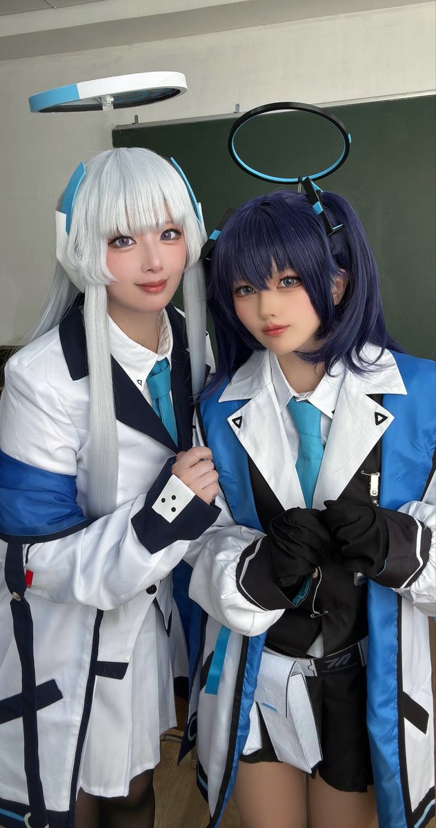 12RAIDEN's tweet photo. 🤍ノアユウカ💙

 #BlueArchiveCosplay https://t.co/T8fLaAzXn7