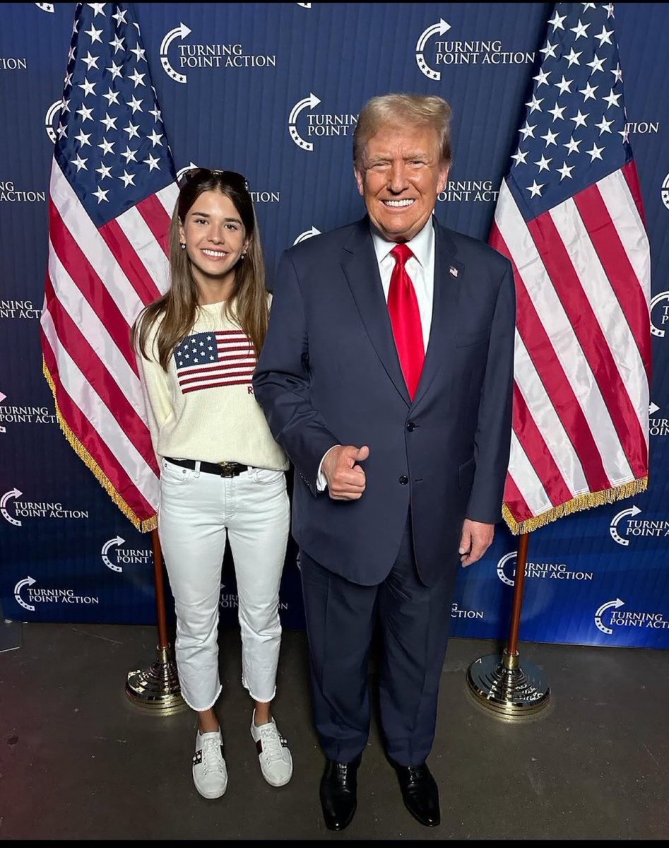 Jfk_Jr_12's tweet photo. If you love seeing Kai Trump and Grandpa Trump together and wish Kai a bright future, put a ❤️🇺🇸 below! https://t.co/7adbpaa3HV