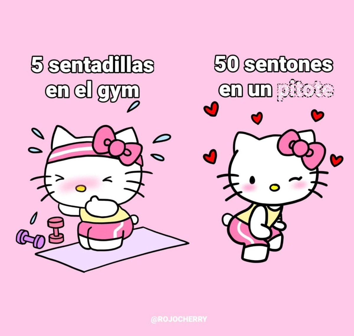 rojocherry1's tweet photo. Excelente cardio 🥵 
.
.
.
.
#humor #sanrio #hellokitty #kitty #gym #ilustration #bondagegirl #bdsm #hellokitty https://t.co/VmKwJKIBHO