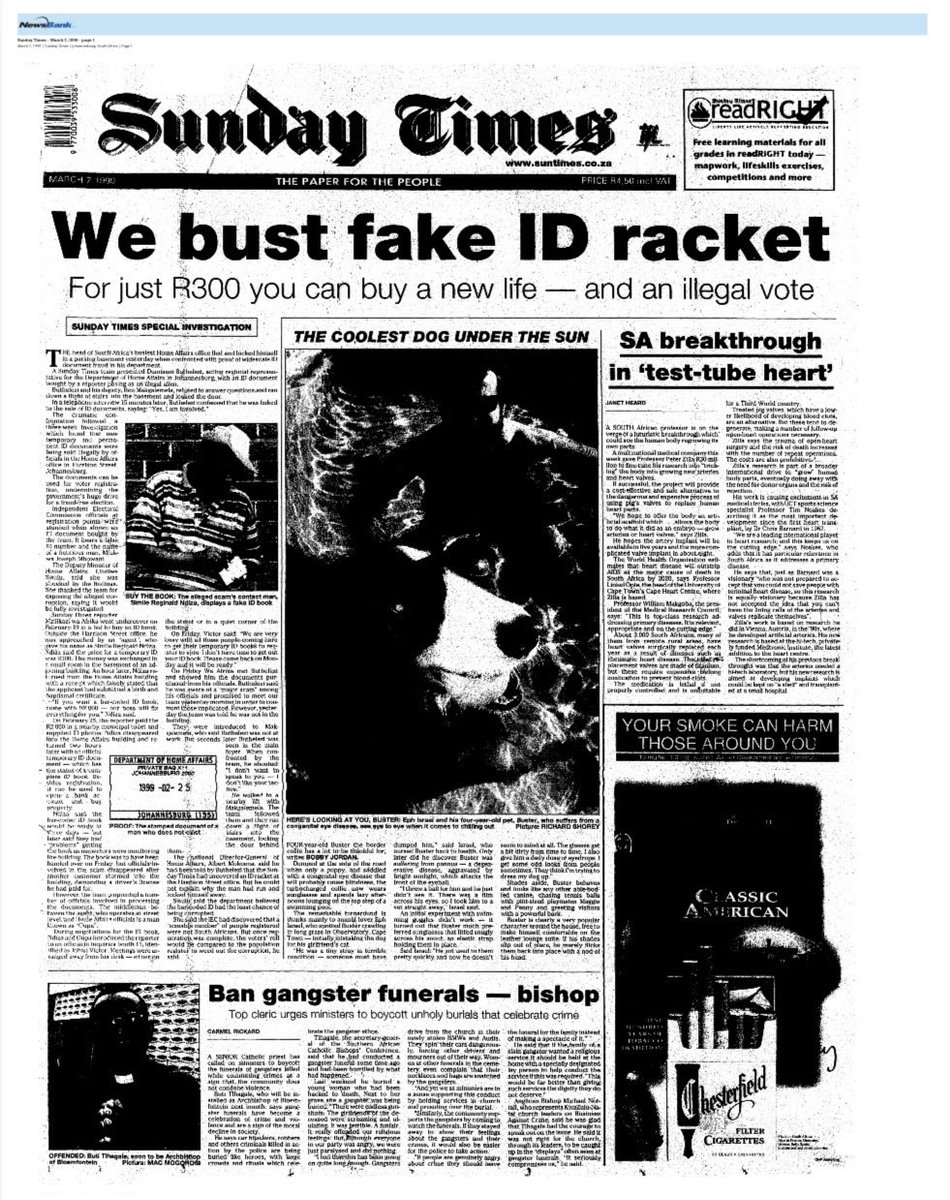 IamMzilikazi's tweet photo. One day I posed as undocumented foreign national and went to Home Affairs office in Harrison Street, Johannesburg and bought myself a South African Identity Document for just R300. https://t.co/acZ2njGdEb