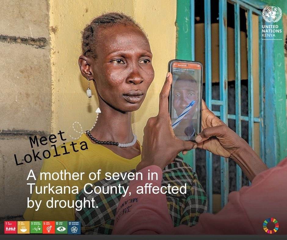 UnKenya's tweet photo. Drought took the livestock Lokolita's family lived on. Now two of her seven children are severely malnourished and the family is surviving on wild fruit.

In Turkana, recovery is starting with cash assistance and dignity.

#KenyaCooperationFramework https://t.co/EPcW0K0uh9