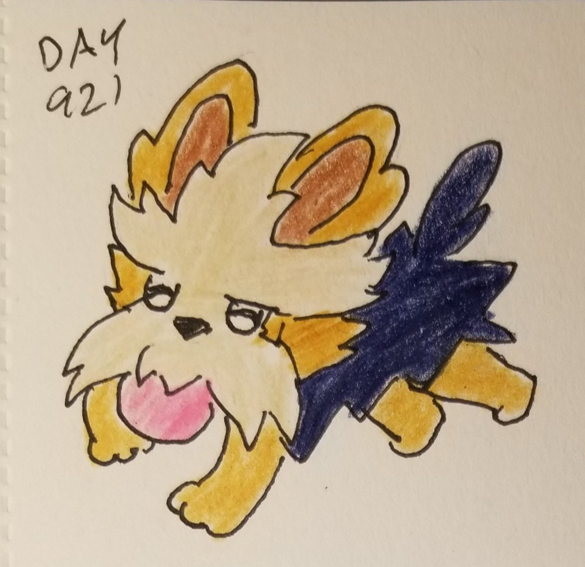 manga_mick's tweet photo. Herdier is my favorite dog pokemon design. It's just such a happy puppy pokemon. 

( Pokemon 507 Day 921 ) https://t.co/r5dg44P6Gj