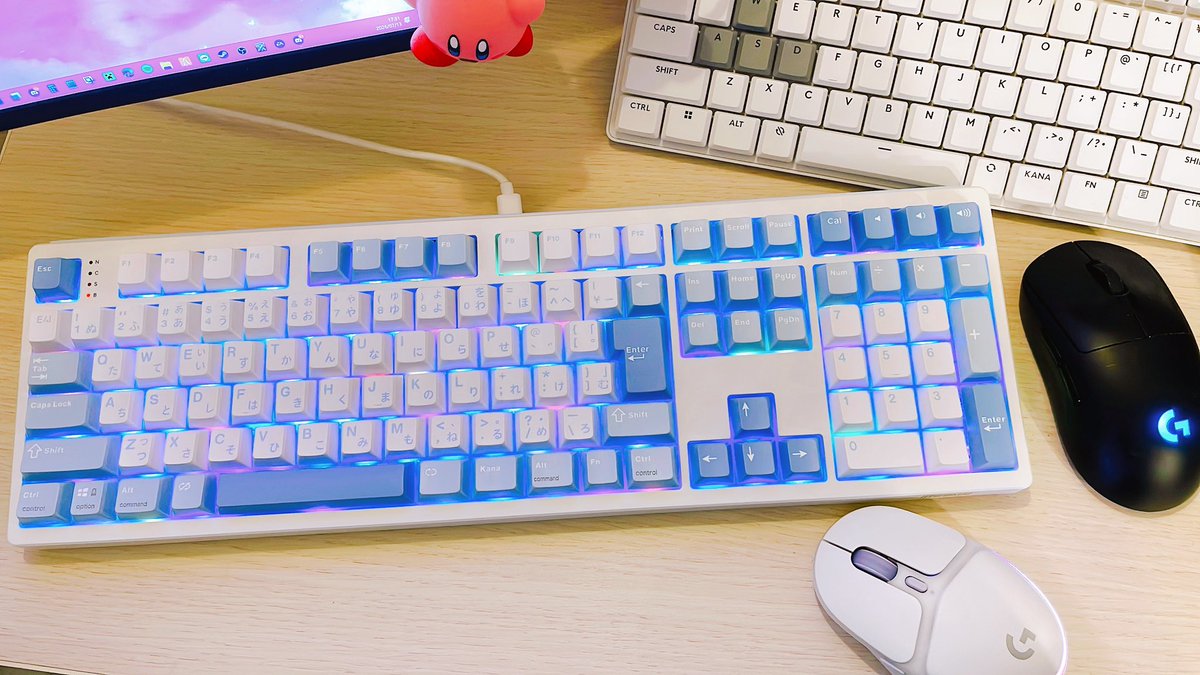oOnatchiOo's tweet photo. 今月誕生日だからAmazonプライムデーで
私が欲しかったコトコト系キーボードを、いっきゅうが買ってくれたああ打鍵音最高💛「キーボード何個買うねん」て言うてたけど https://t.co/uJAxzIwTnu