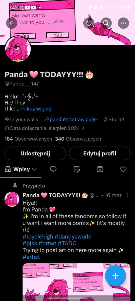 Panda 🩷 TODAYYY!!! 🎂 tweet media