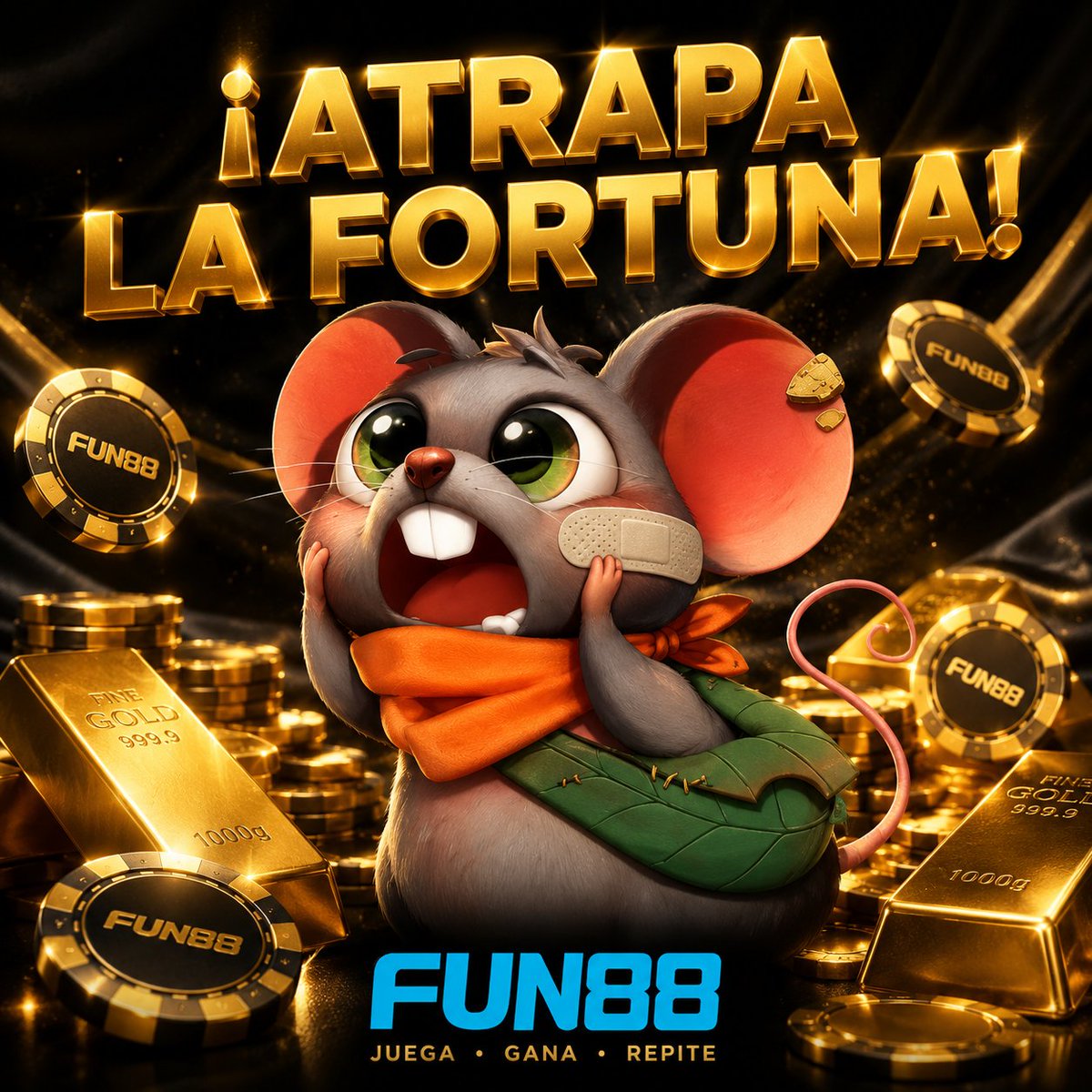 FUN88_Guatemala's tweet photo. ¡No dejes que se te escape de las manos! 🐭🧀   #FUN88Guatemala #AtrapaLaFortuna #Gaming #Suerte #SlotsGuatemala #DiversionAsegurada https://t.co/oEfOhhSZI3