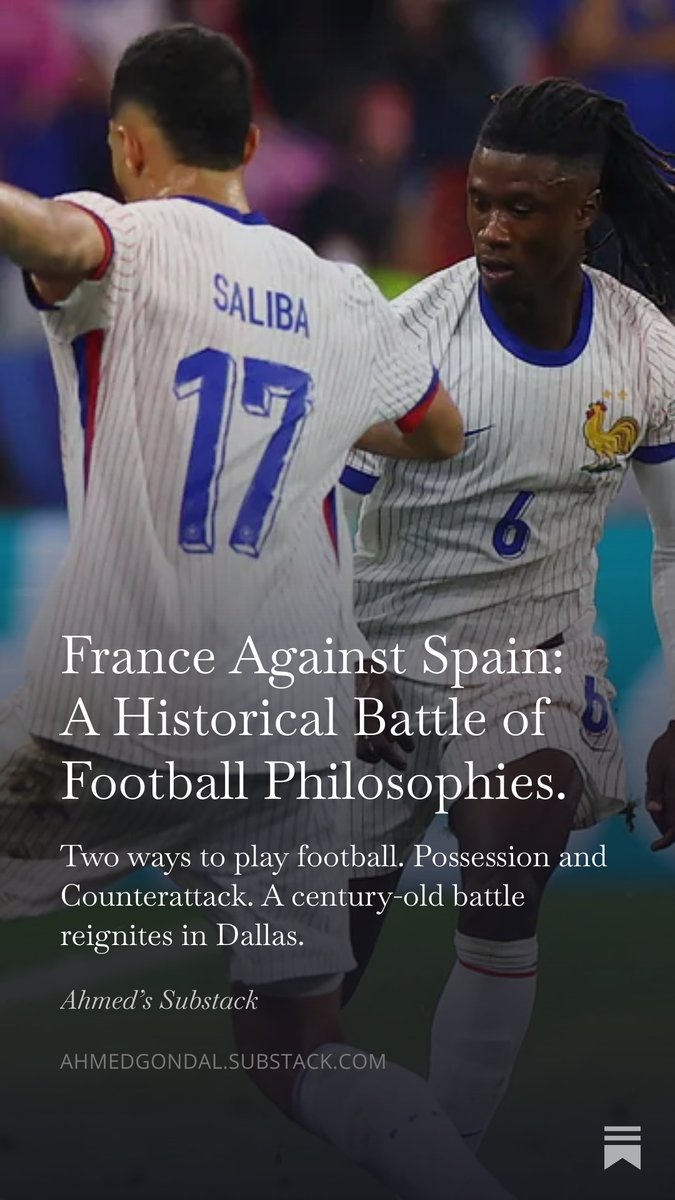 ahmadgondal_'s tweet photo. Tonight’s game is not only about Spain and France. It reignites a century-old battle of two different footballing ideologies.

Give it a read and share your opinion.

France Against Spain: A Historical Battle of Football Philosophies. https://t.co/bW03ii5k42 https://t.co/VrcuSj9ZKM