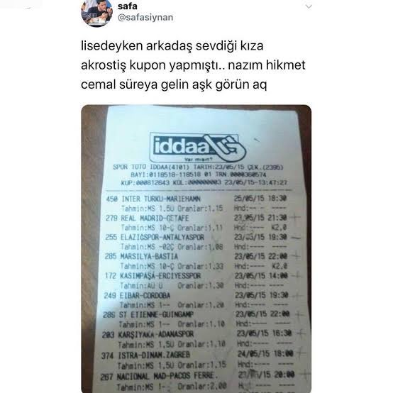 kemaneler's tweet photo. Antalyaspor geleneği bozmamış yine bir şekilde birilerini gahretmeyi başarmış 1,08. https://t.co/FUqVdVrN7N