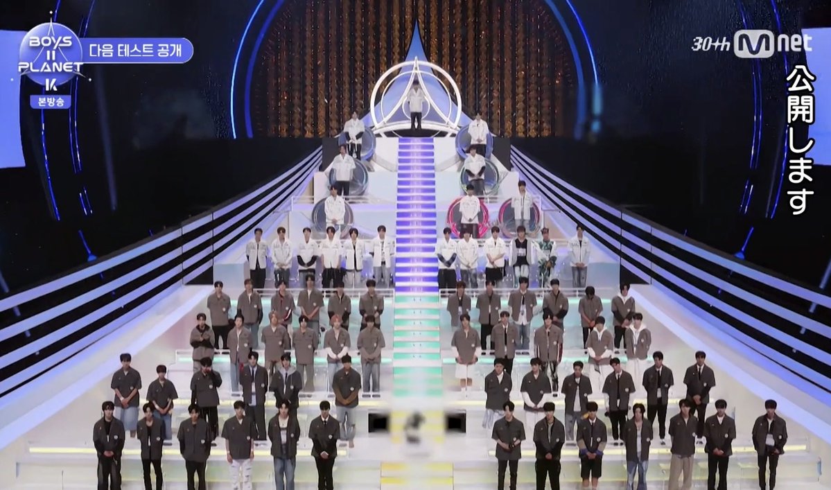 1120kmjs's tweet photo. これ初めてボイプラＫ全員が壇上に揃ったときなんだけど、よく見たらサンリオが誰よりもくっついててかわいい https://t.co/r1b2EDRh5E
