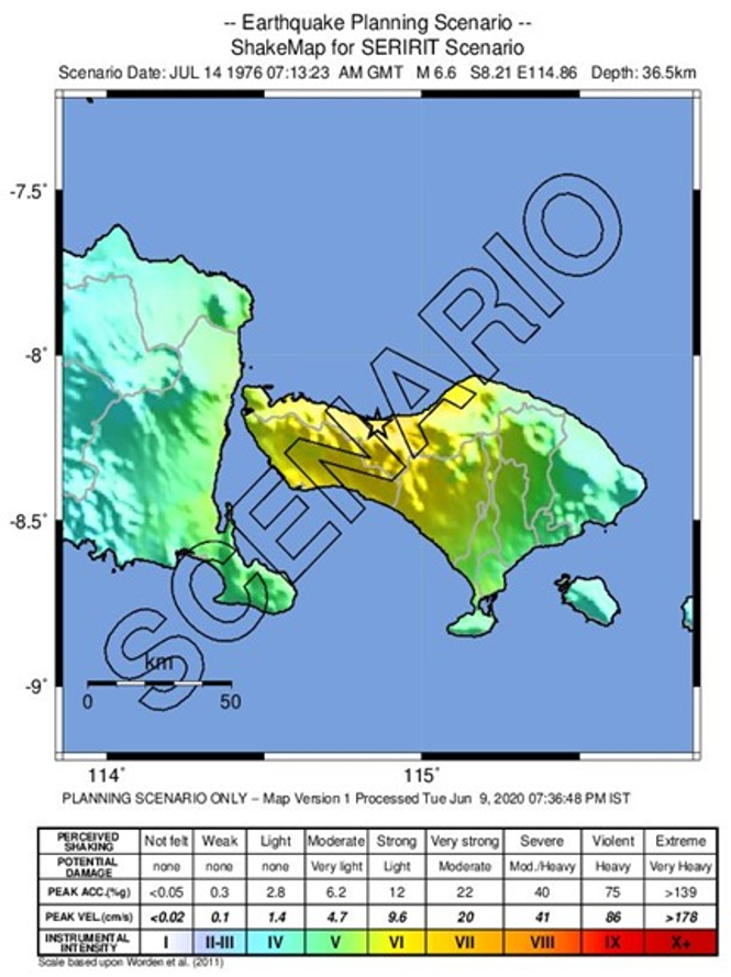 daryono_eq_talk's tweet photo. Fenomena likuefaksi juga dilaporkan terjadi saat terjadinya #gempa #Seririt M6,6 pada 14 Juli 1976 . Liquefaksi adalah fenomena menyemburya air yang bercampur pasir halus dari dalam tanah. Fenomena ini biasaya terjadi di daerah pantai, seperti yang terjadi di daerah Bima Banyuwangi. Daerah ini terletak pada jarak 500 meter dari pantai.
Likuefaksi juga dilaporkan terjadi di daerah Yehkuning yang jaraknya 100 meter dari pantai. Di tempat ini khususnya di daerah bekas rawa terdapat 10 titik likuefaksi.
Selain itu, akibat gempabumi ini juga dilaporkan banyak sumur-sumur atau mata air yang mengalami perubahan warna, dimana air tawar yang semula jernih berubah menjadi keruh.
Fenomena alam lain yang menarik adalah timbulnya mata air baru di suatu tempat, atau bertambah besarnya aliran mata air, seperti yang terjadi di daerah Pendem Kabupaten Jembrana.