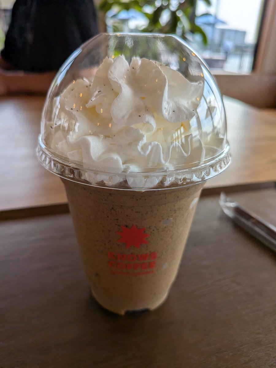 n_lico's tweet photo. コーヒースムージーうま https://t.co/e3AjFadhJW