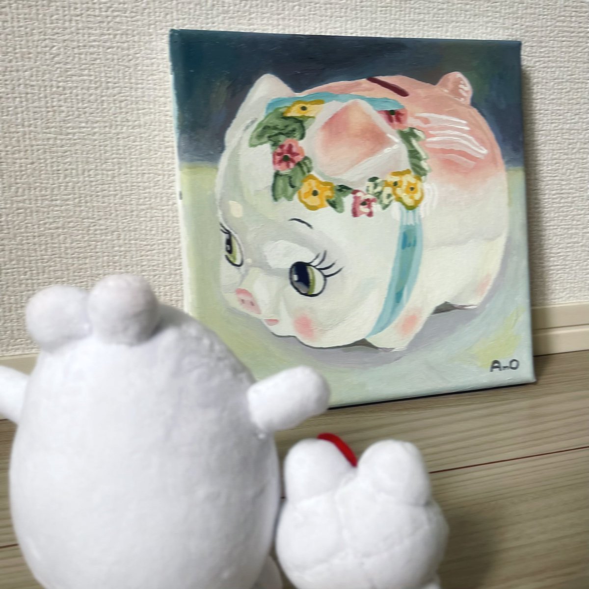 Bellaine1999's tweet photo. あもさん(@amochan2dazo )作の素敵な絵をお迎えしました！とってもキュート🤍︎︎🫶 https://t.co/2u0hxIi4Wh