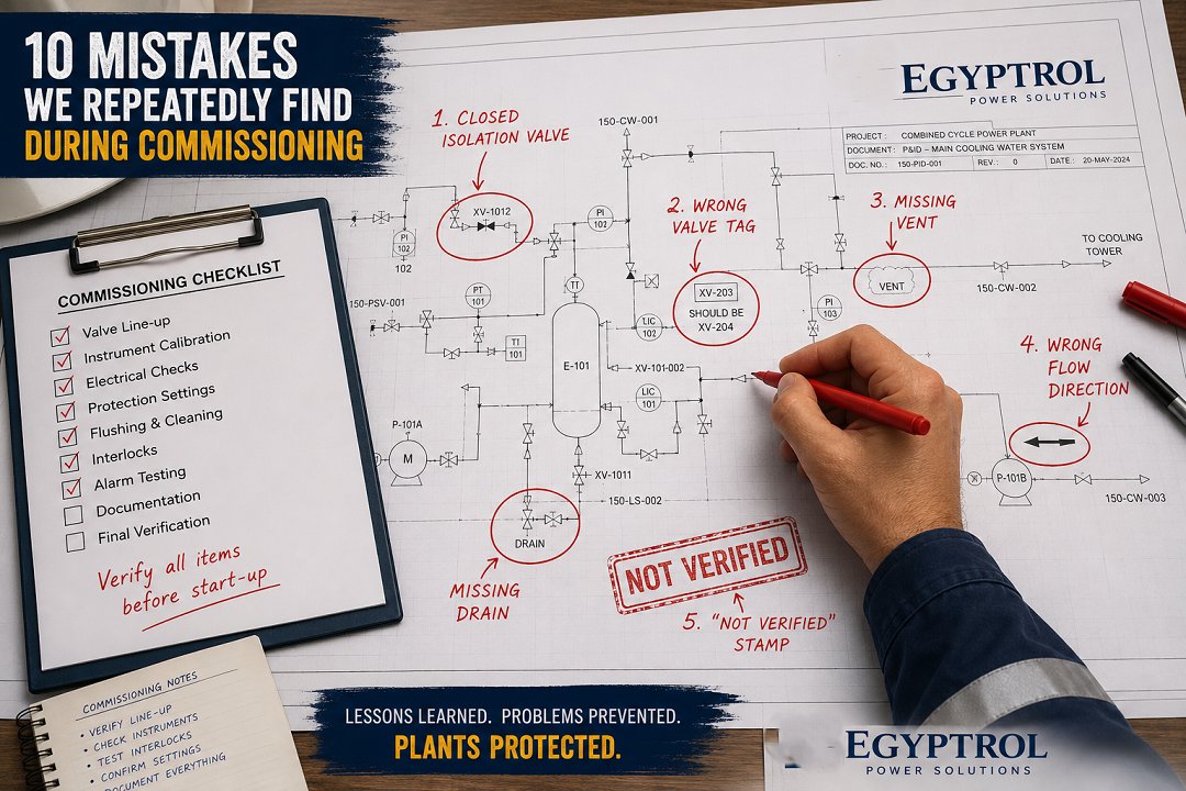 EGYPTROL's tweet photo. Every plant we've commissioned has taught us something. These 10 mistakes show up again and again across turbines, pumps, protection systems, and paperwork. Swipe through and let us know in the comments which one you've run into.

https://t.co/pDTaiZT8V8 https://t.co/vkLSbaaXjz