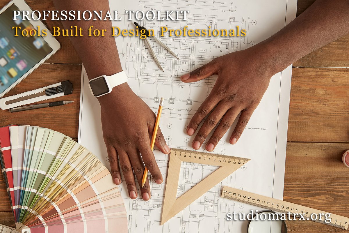 prahladnb's tweet photo. Great projects need more than creativity.

The Studio Matrx Professional Toolkit brings together 130 tools across 15 categories to help architects & interior designers manage every stage of a project—from client onboarding to post-project handover.

Explore:
https://t.co/1U1P0EROAu

#Architecture #InteriorDesign #StudioMatrx #Architects #DesignTools
