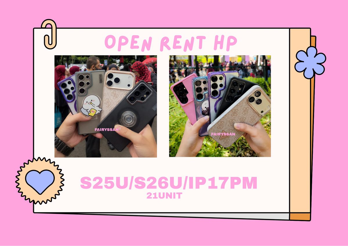fairyssan's tweet photo. OPEN RENT SEWA HP FOR BOYNEXTDOOR

Avail for: BOYNEXTDOOR
READY: S25U,S26U,IP17PM
✅ SLOT BANYAK

Testi banyak, ada group
Feel free buat nanya nanya soal harga dan ketentuan di DM🤍

#zonauang #zonabu #wtr #renthp https://t.co/O8HXK1tOlg