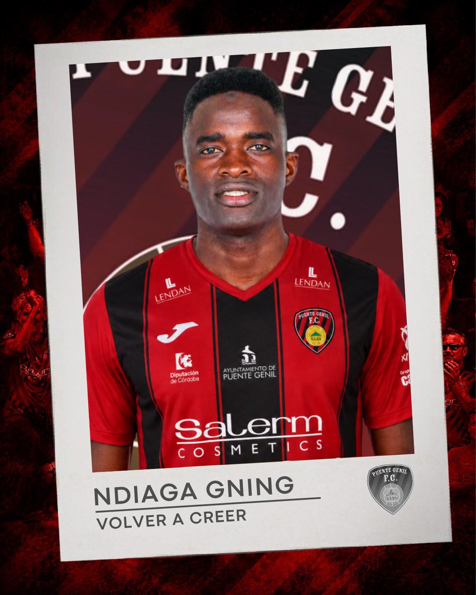 SalermPG's tweet photo. ✍🏼 𝗙𝗜𝗖𝗛𝗔𝗝𝗘 | Ndiaga Gning
Ndiaga Gning se convierte en nuevo jugador del Salerm Puente Genil F.C.
¡Bienvenido al Polinario, bienvenido a Puente Genil!
#BienvenidoNdiaga | #VolverACreer https://t.co/atFeQ7j0e4