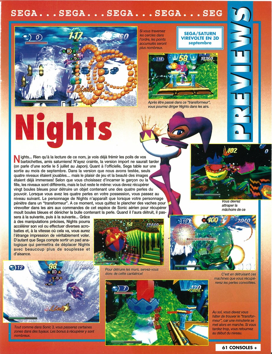 AllmightoFranky's tweet photo. On termine les news avec 2 pages sur la #Nomad, la #Megadrive portable de chez #SEGA jamais sortie chez nous....Puis le début des "Previews" avec ici #TunnelB1 sur la #Playstation et #Nights sur la #Saturn!! 2/5 https://t.co/XUghPCAvLI