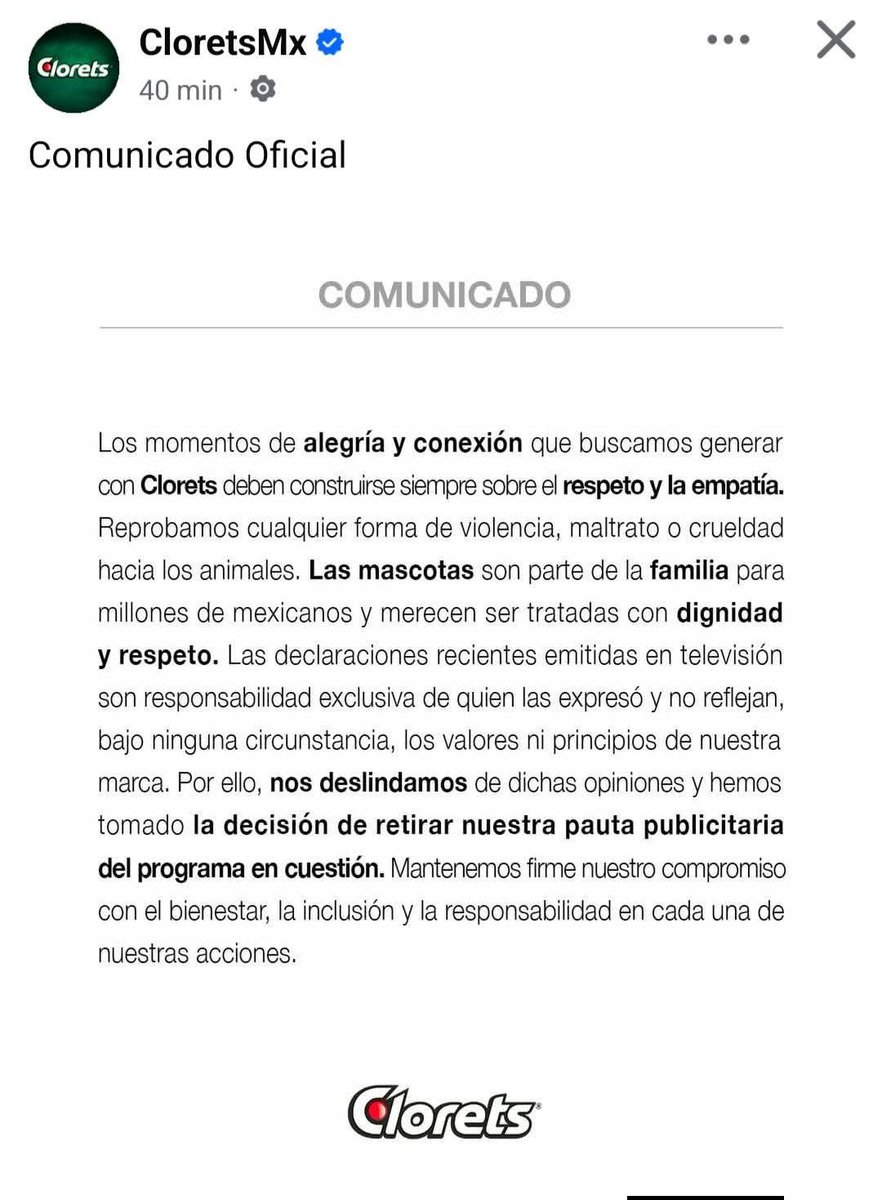 LichaWonderland's tweet photo. Anunciantes se retiran de @VentaneandoUno a consecuencia de los comentarios llenos de odio contra los perritos del tal @tiopedritosola de @Azteca
Que bueno que marcas como #Panditas #Halls #Trident y #CloretsMX son respetuosas y empaticas con las mascotas. 
Ojalá se sumen más marcas 🙏
RT💥
