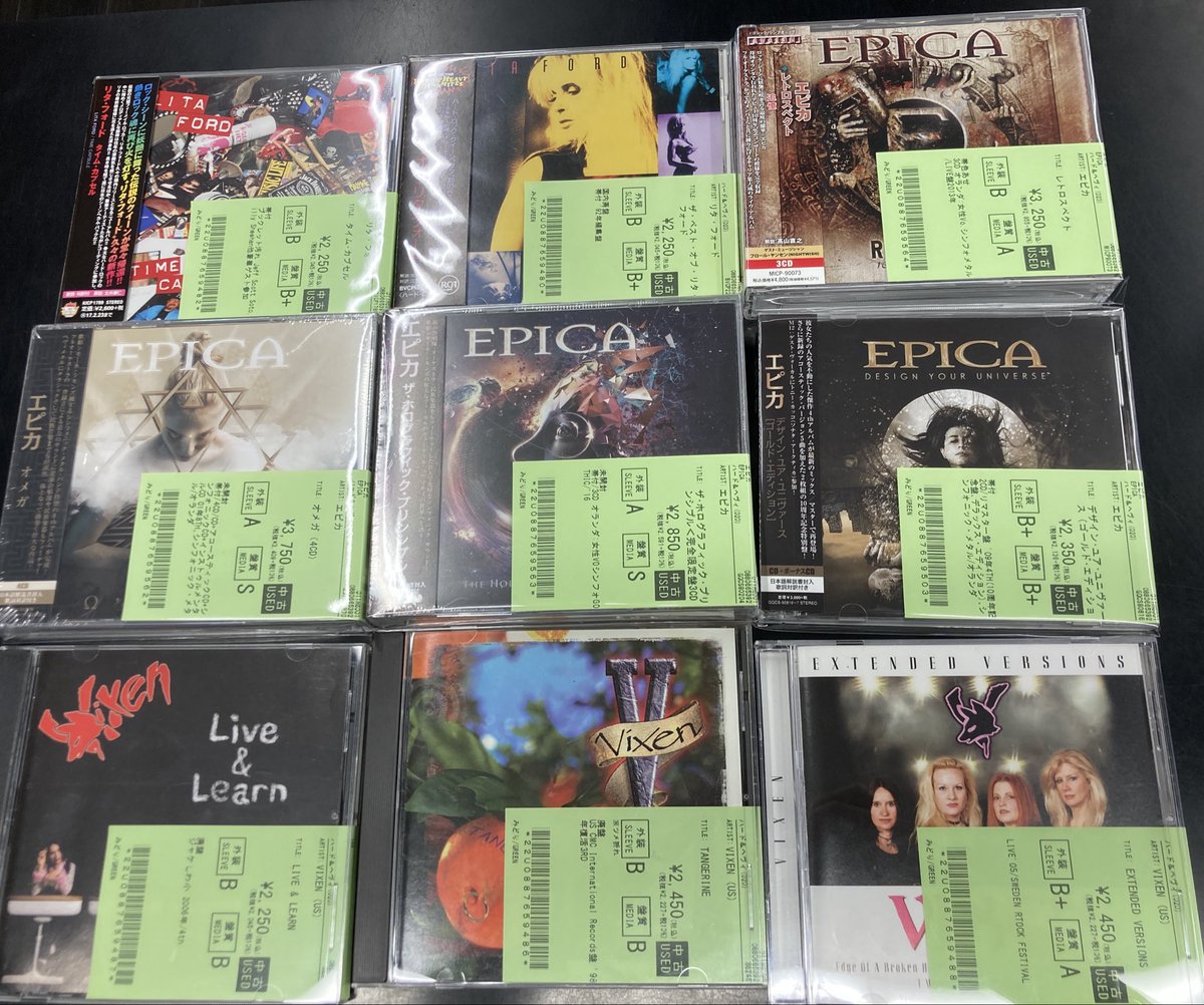 ✨中古品新着情報✨ ハードロック/ヘヴィメタルの中古CDが130点ほど