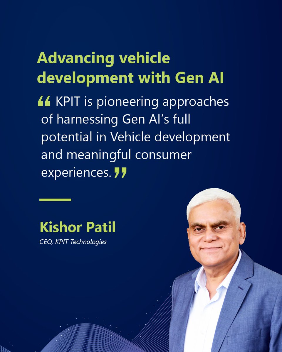 martintenvoorde's tweet photo. With 25 years of domain leadership, @KPIT is redefining automotive software dev with #GenAI. By anchoring their Mobility Agentic AI Solution on @Azure.
Full story: https://t.co/3smmEvLQ1a
#BecomingFrontier #MSFTAdvocate #MicrosoftIndia https://t.co/wffRBVfsox