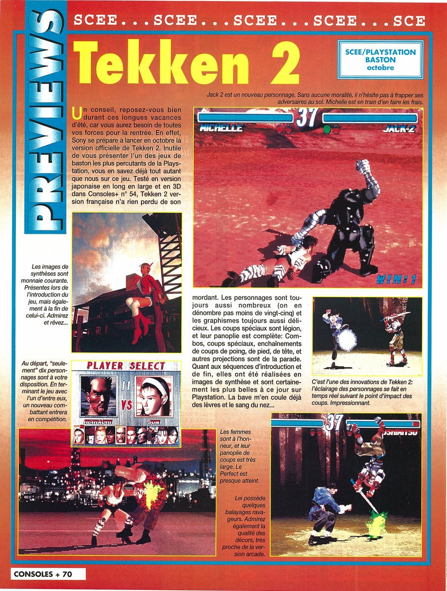AllmightoFranky's tweet photo. Fin de Previews avec les deux dernières pages,du #Disney sur #Megadrive et #Tekken2 sur #Playstation!Puis le "Work in progress" de #HeartOfDarkness encore annoncé sur #Saturn à ce moment là,mais il sera annulé et sortira sur #Playstation! 4/5 https://t.co/SLDK2BWK2l