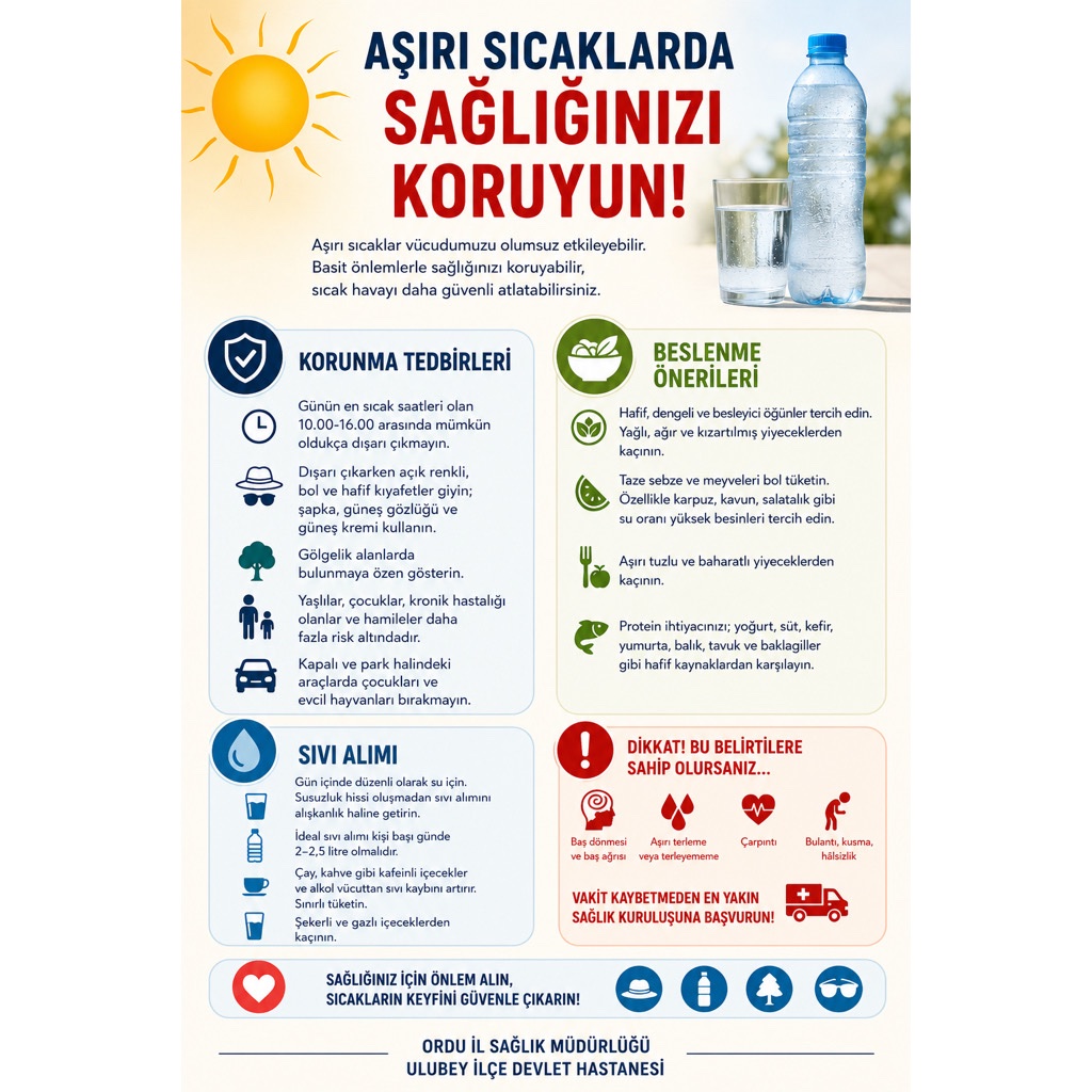 ulubeydh's tweet photo. ☀️ Aşırı sıcaklara karşı sağlığınızı koruyun!
#ulubeyilçedevlethastanesi
@orduilsaglik https://t.co/FCUOnk1quQ