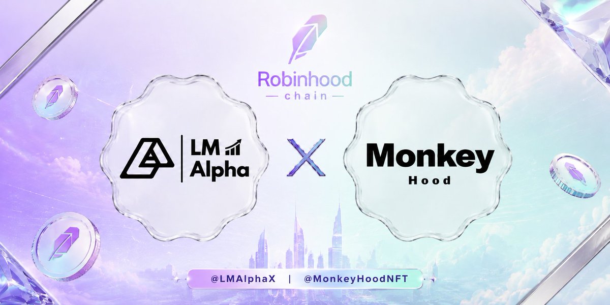 LMAlphaX's tweet photo. 🚀 It's #Giveaway Time!

We're teaming up with @MonkeyHoodNFT to give away WL for one of the most exciting NFT projects building on #Robinhood Chain! 🍃🐵

🎁 Reward: • 🎟️ 7x Monkey Hood #WL Spots

How to enter: 
1️⃣ Follow @LMAlphaX × @MonkeyHoodNFT 
2️⃣ Join Discord : https://t.co/exLxvJjFvQ
3️⃣ Tag 2 friends + drop 🍌 in the replies 

⏰ Ends in 30 hours! 🚀

 #MonkeyHood  #NFT