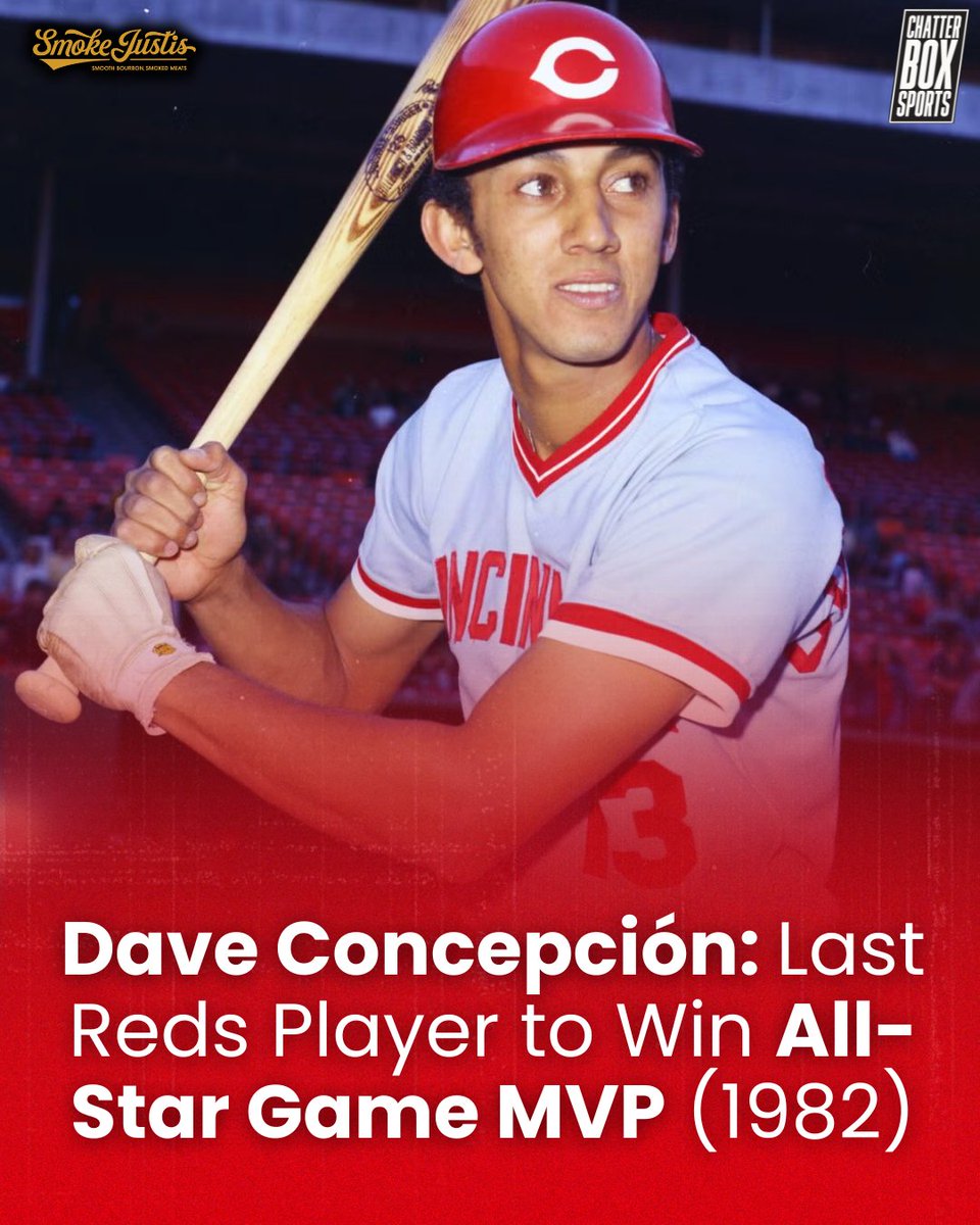 CBoxSports's tweet photo. The last Reds player to win All-Star Game MVP was Dave Concepción in 1982. https://t.co/hvw1Tqj2RX